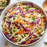 Asian Slaw with Peanut Sesame Ginger Dressing