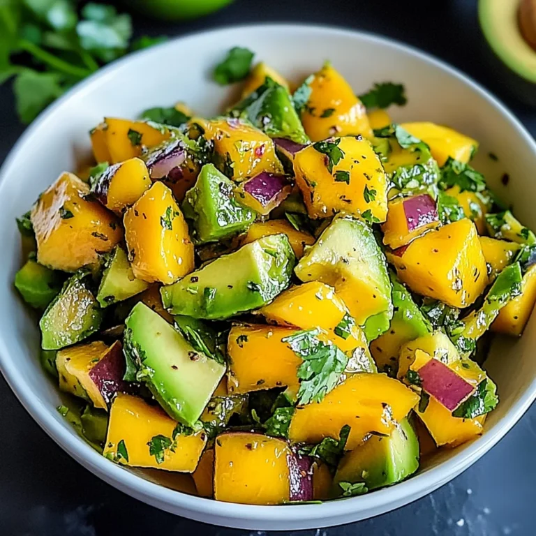 Avocado Mango Salad with a Zesty Lime Dressing