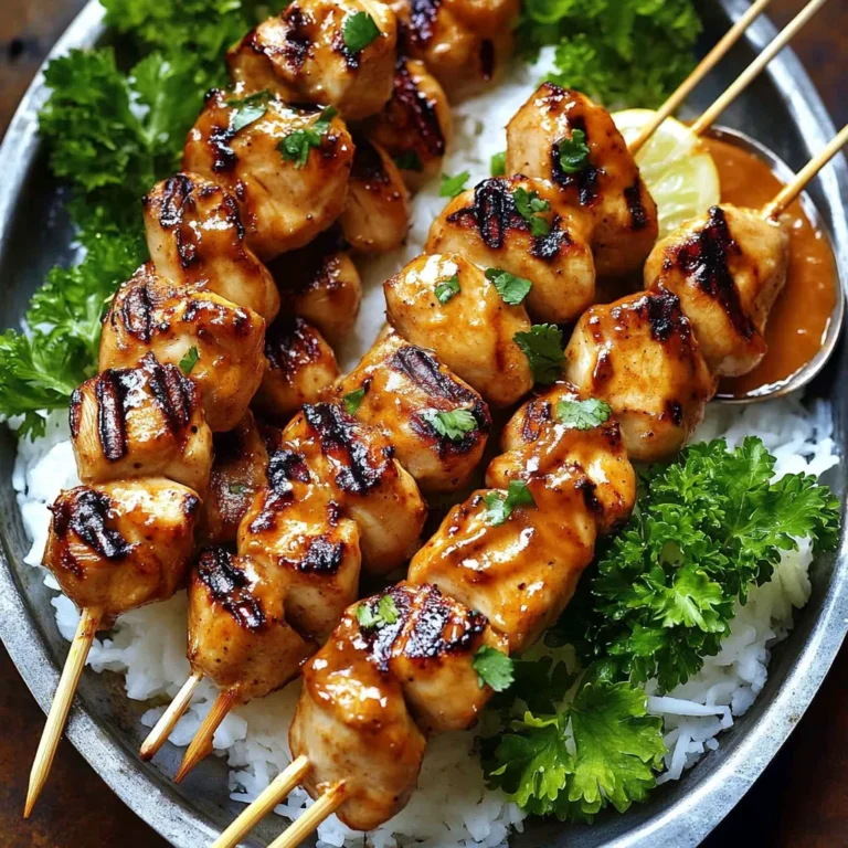 Grilled Thai Coconut Chicken Skewers