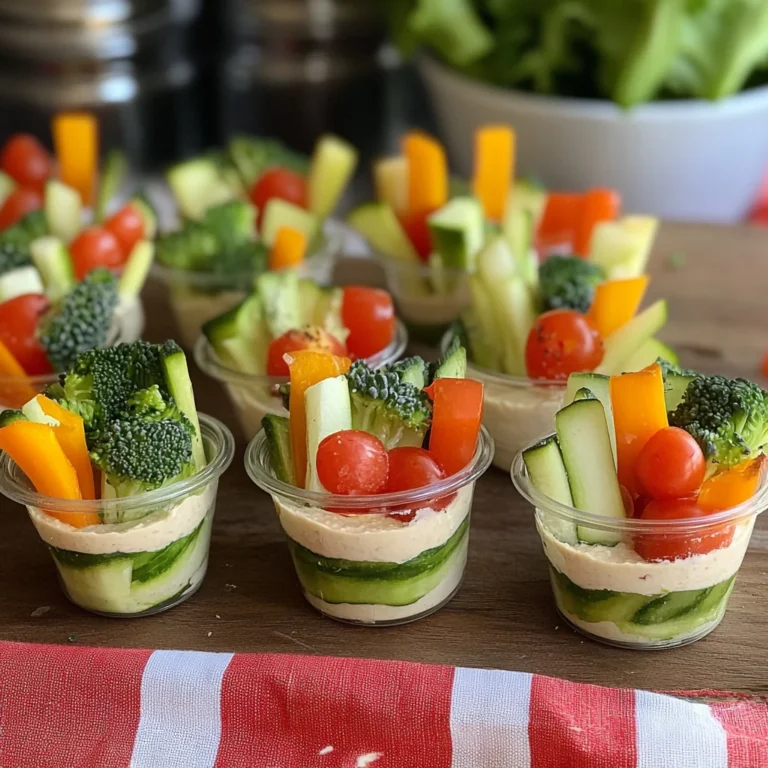 Veggie Cups with Hummus