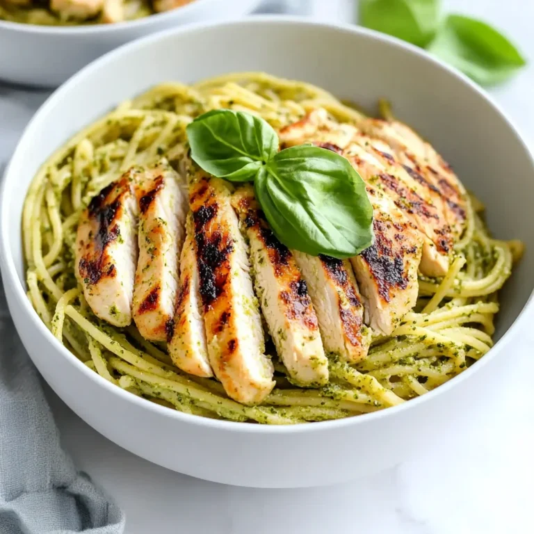 Healthy Grilled Chicken Pesto Pasta