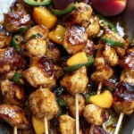 Jalapeno Peach Chicken Skewers