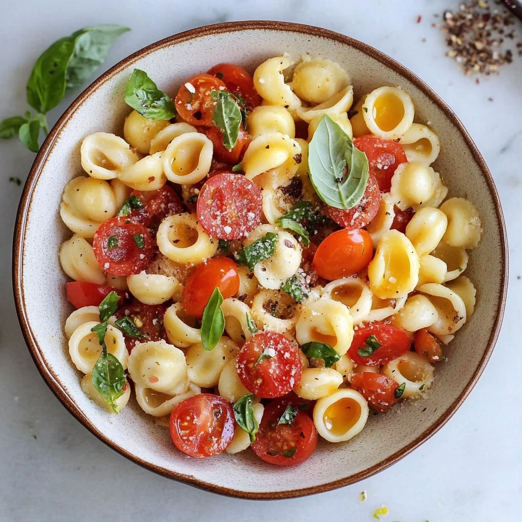 Orecchiette Bruschetta Pasta Salad
