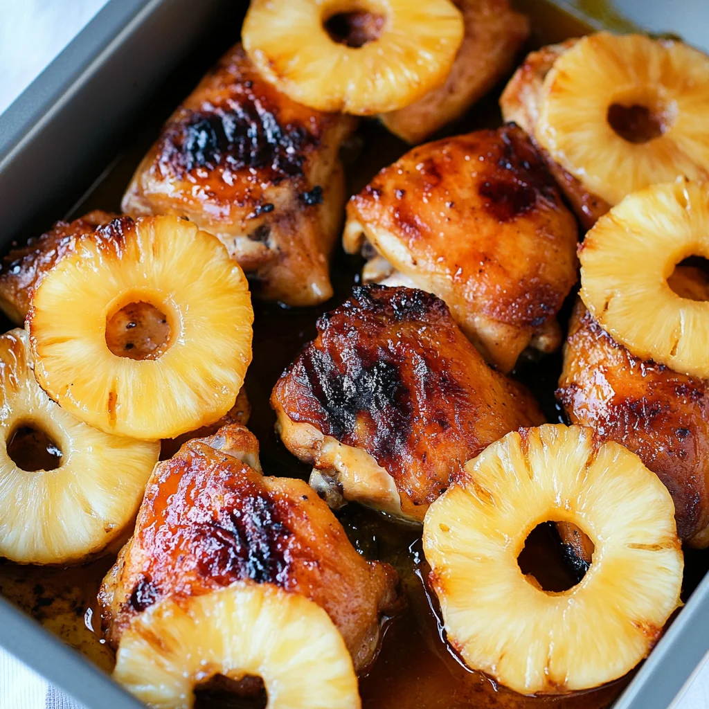 Pineapple Baked Chicken Thighs