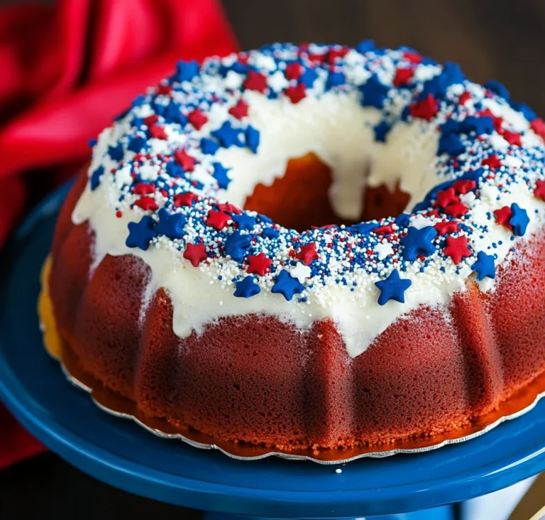 Red, White & Blue Bundt Cake