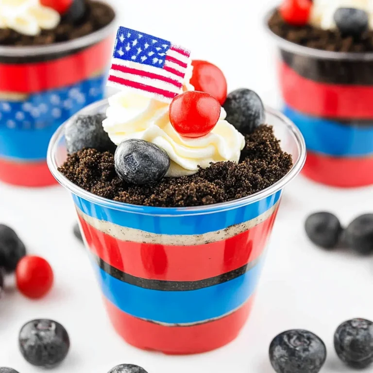 Red, White and Blue Dirt Cups