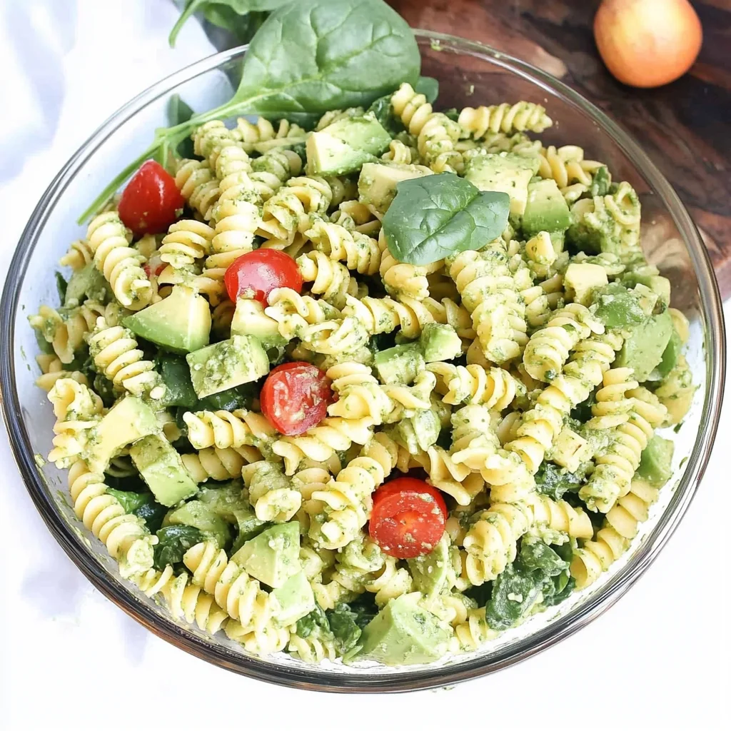 Spinach Avocado Pasta Salad