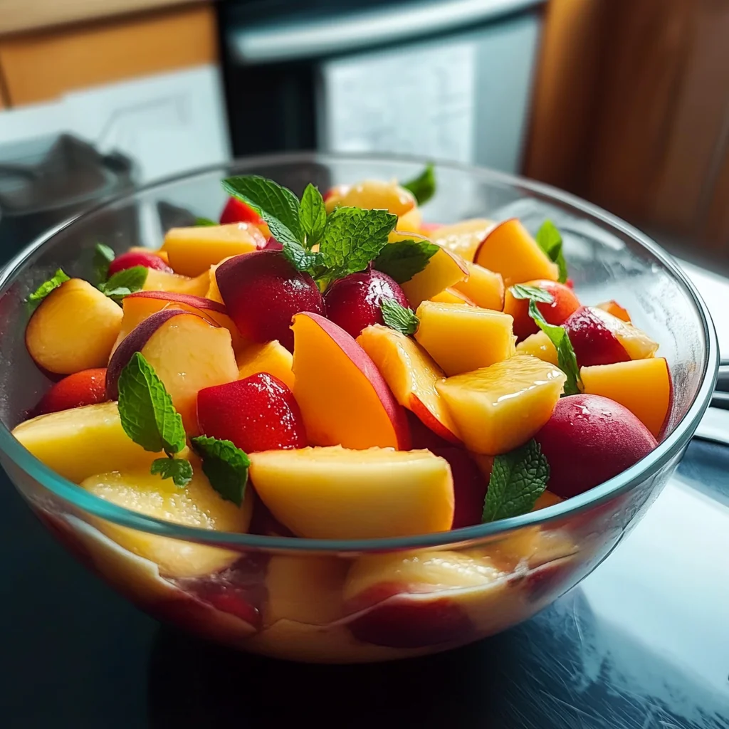 Summer Peach Fruit Salad