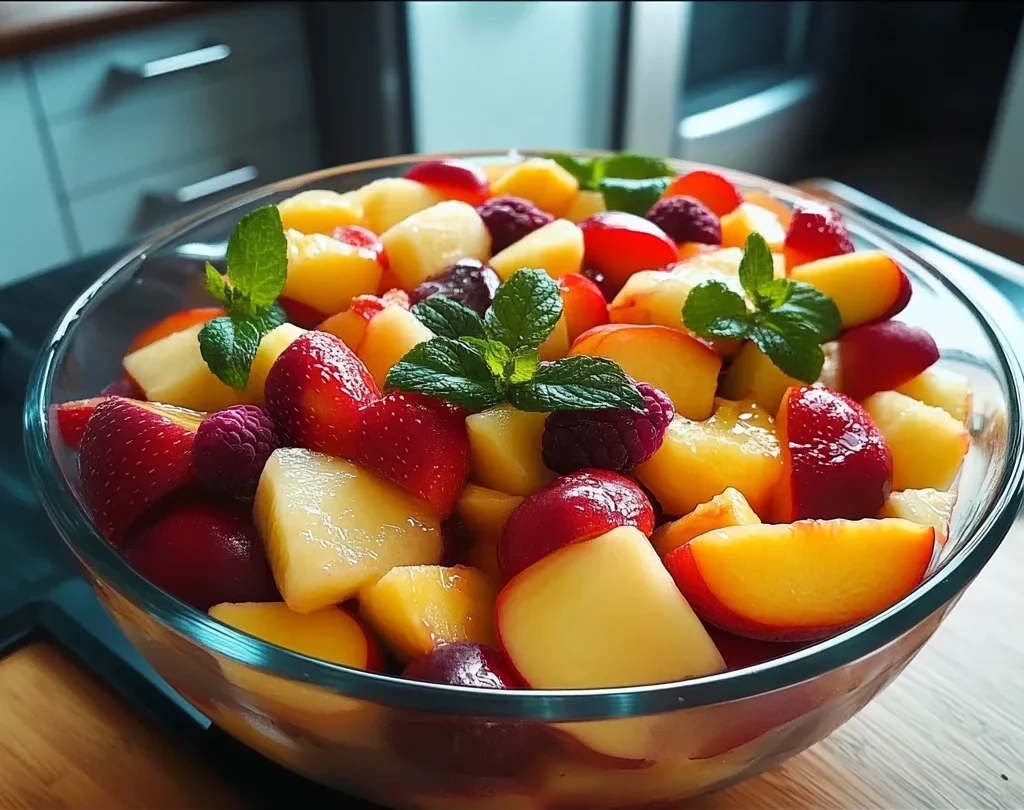 Summer Peach Fruit Salad