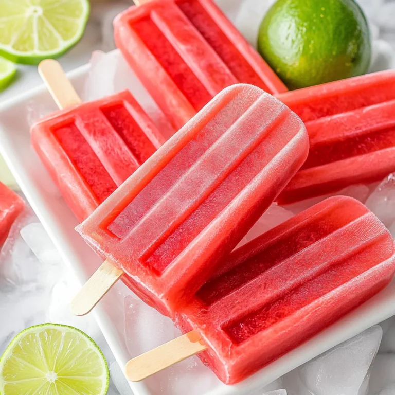 Watermelon Lime Popsicles