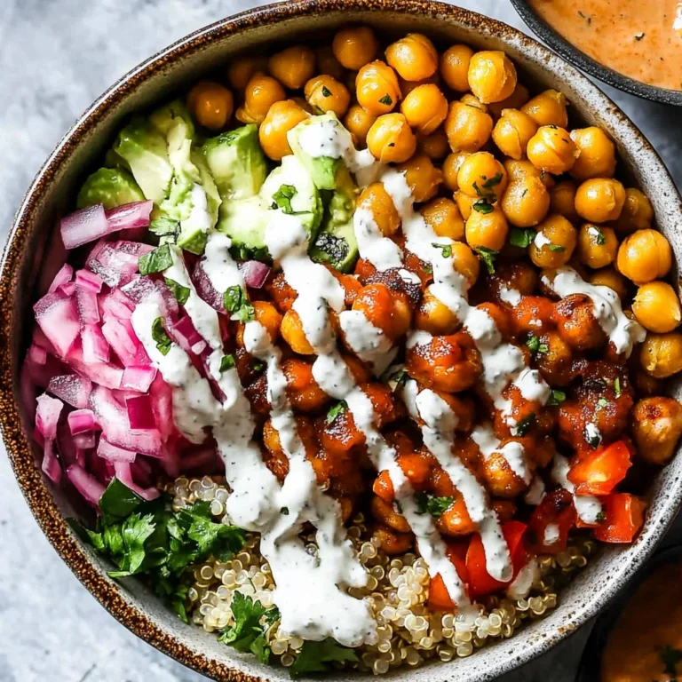 BBQ Ranch Chickpea Quinoa Bowls