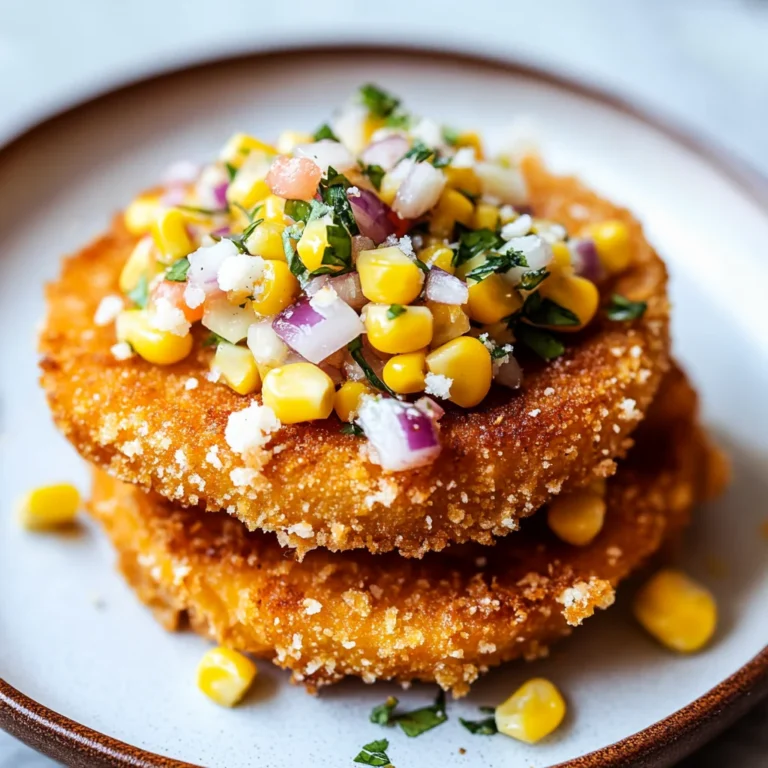 Fried Tomatoes with Corn Salsa