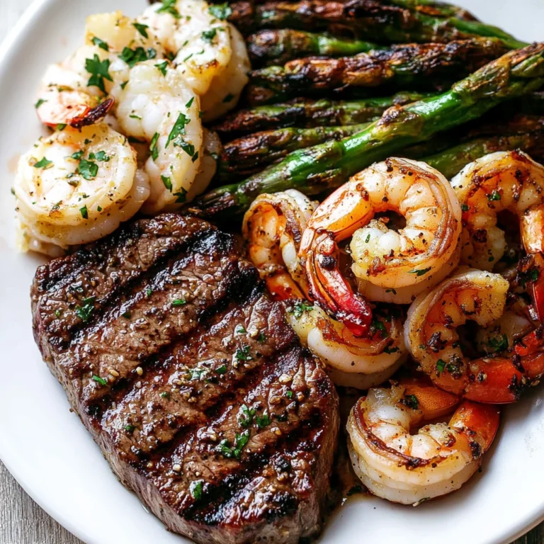 Garlic Butter Grilled Steak & Shrimp