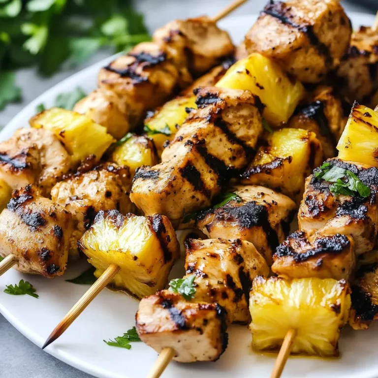 Grilled Chicken Pineapple Skewers
