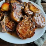 Juicy Grilled beef Chops with Spicy Peach Glaze