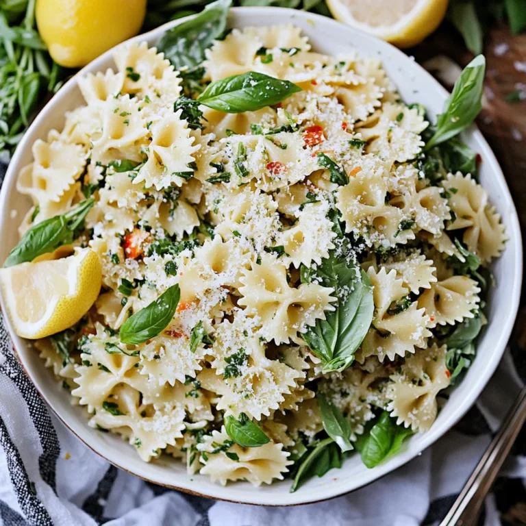 Lemon Basil Parmesan Pasta Salad