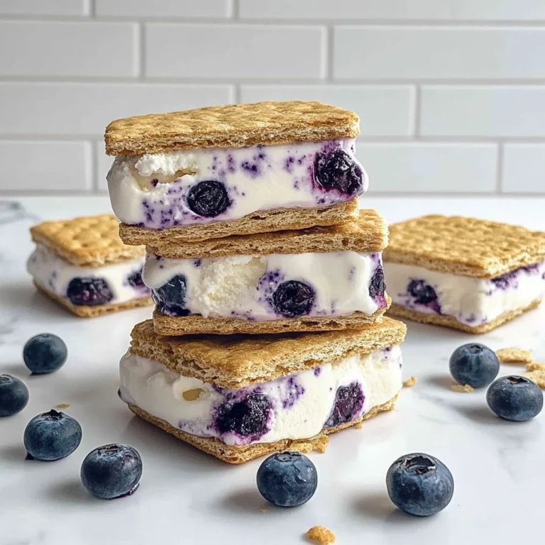 Lemon Blueberry Graham Cracker Ice Cream Sandwiches