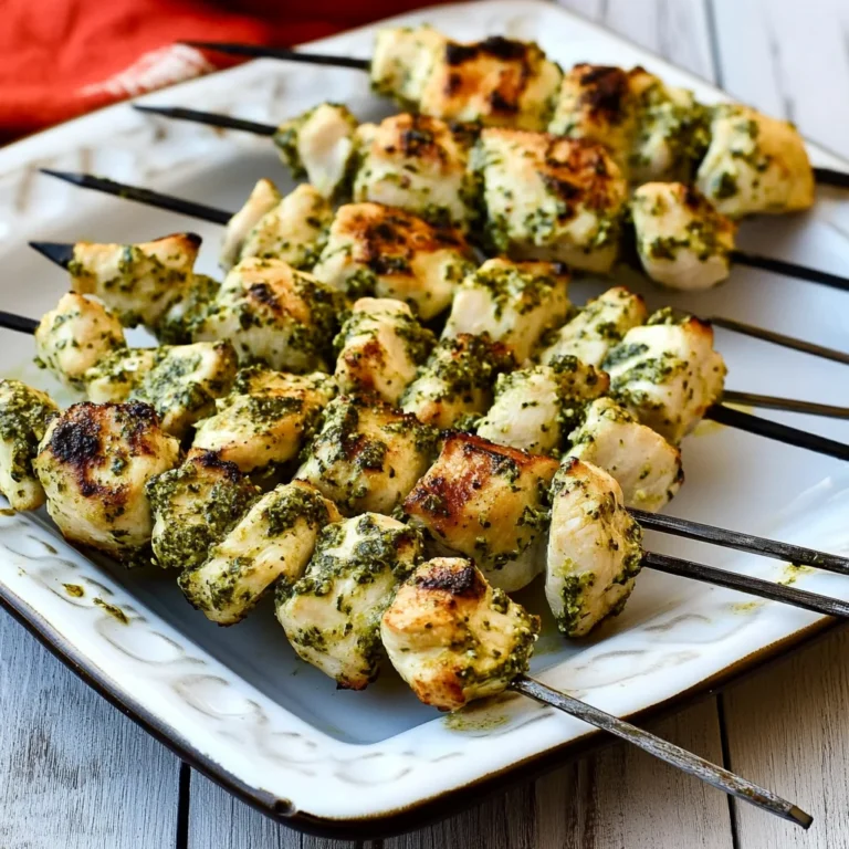Lemon Pesto Chicken Kabobs