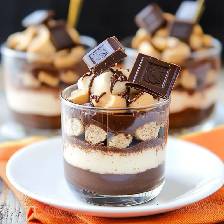 Mini Reese's Chocolate Peanut Butter Cheesecake Trifles