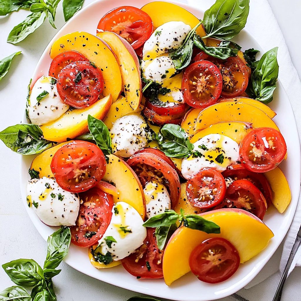 Peach Tomato Caprese Salad