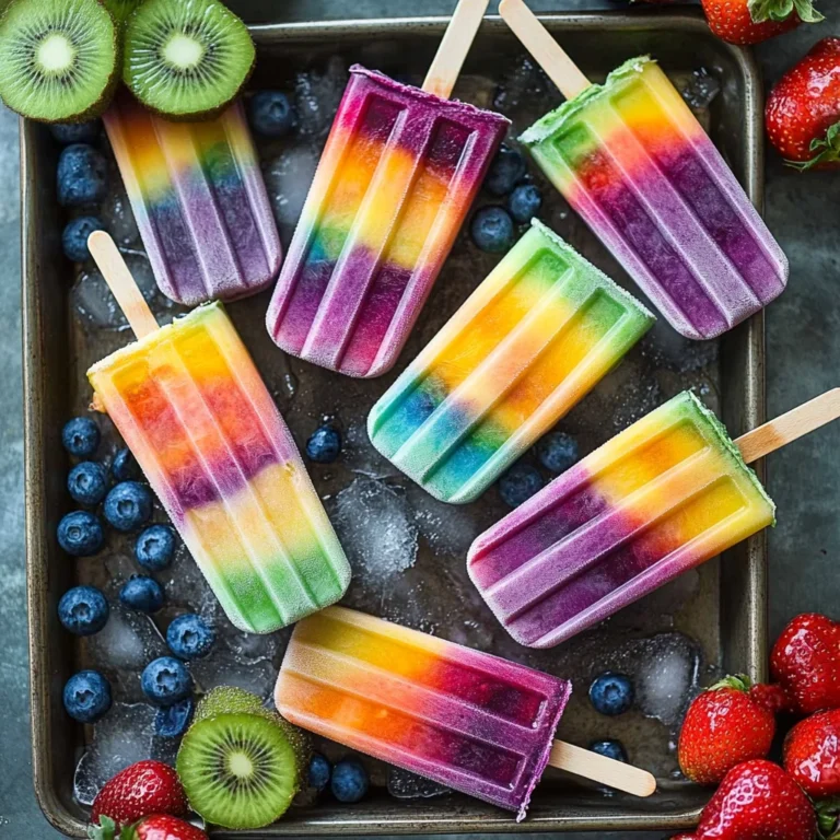 Rainbow Popsicles