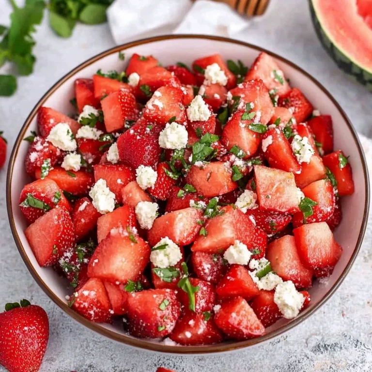 Strawberry Watermelon Salad with Refreshing Honey
