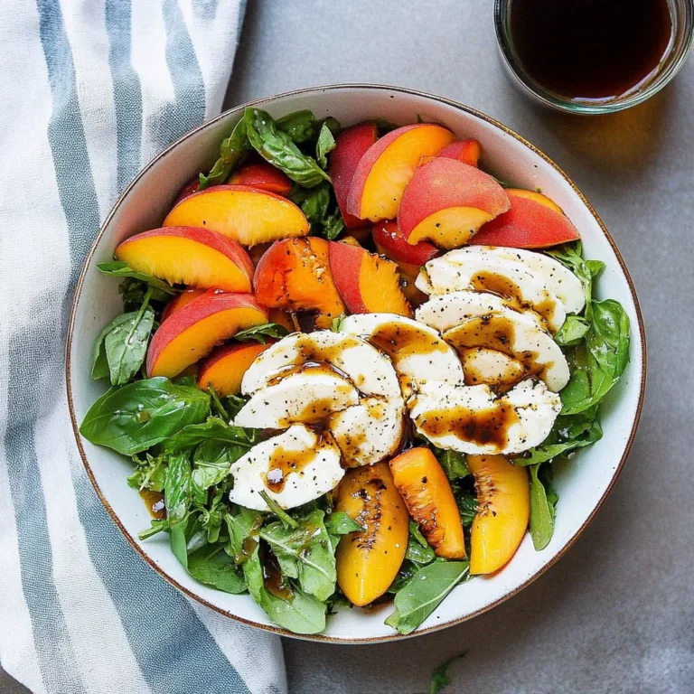 Summer Peach Balsamic Caprese Salad