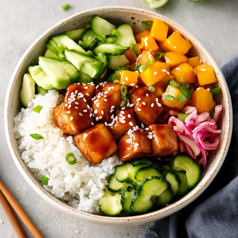 Teriyaki Chicken Poke Bowls