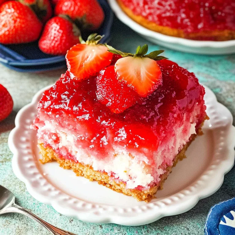Upside Down Strawberry Cake