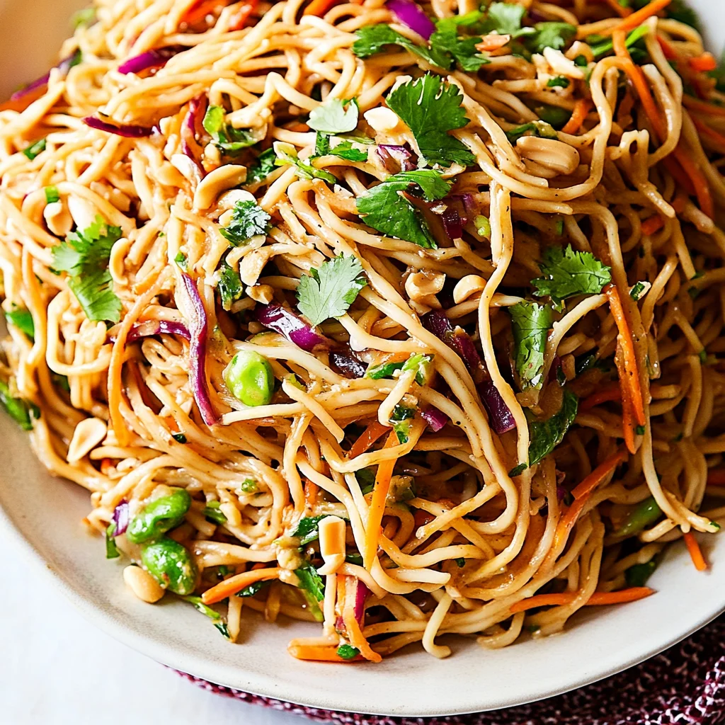 Asian Noodle Salad in Peanut Dressing