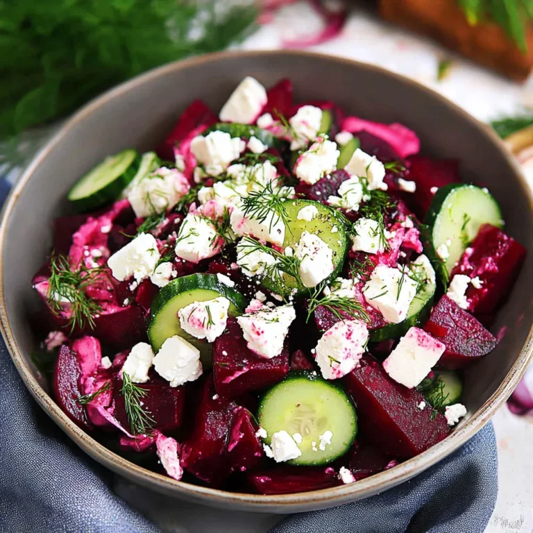 Beet Salad with Feta, Cucumbers, and Dill