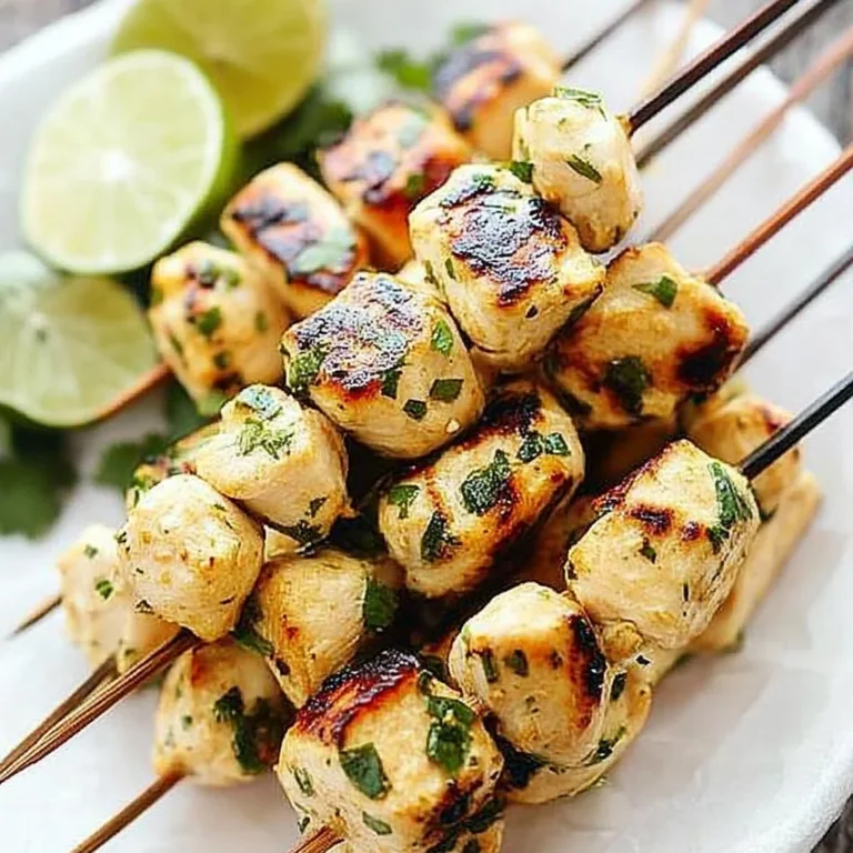 Cilantro Lime Chicken Kebab
