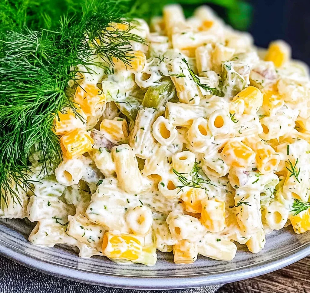 Dill Pickle Pasta Salad