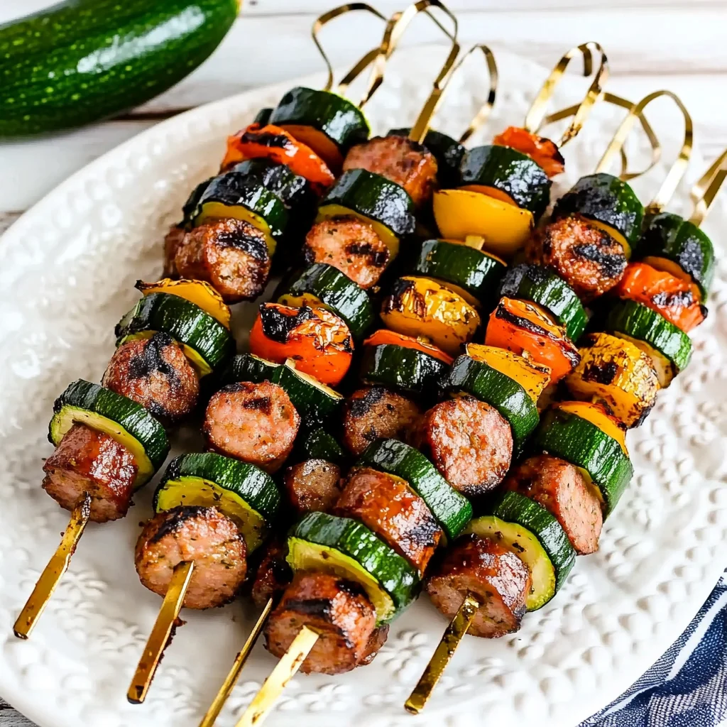Easy Kabobs with Zucchini and Sausage