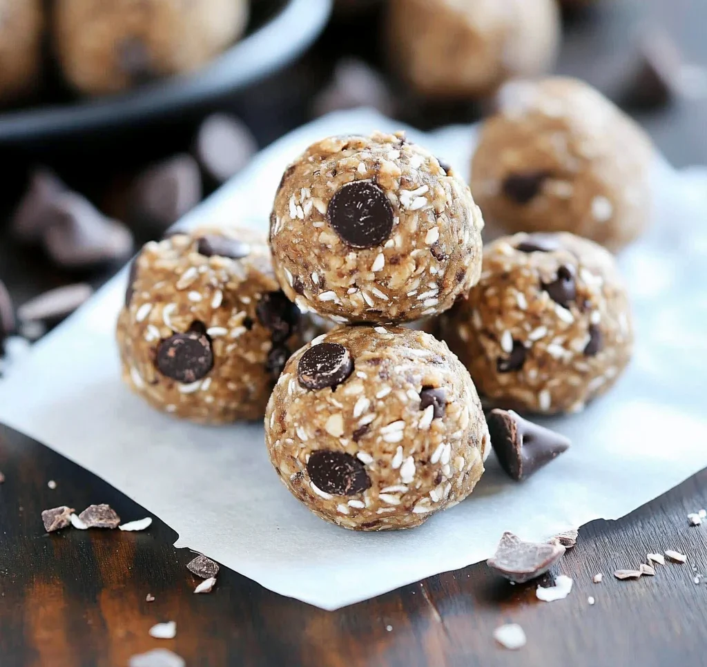 No Bake Chocolate Chip Energy Bites
