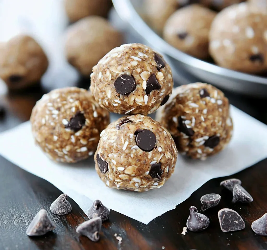 No Bake Chocolate Chip Energy Bites