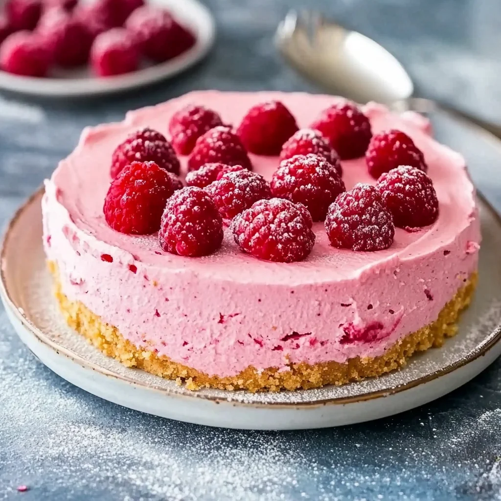 No Bake Raspberry Cheesecake
