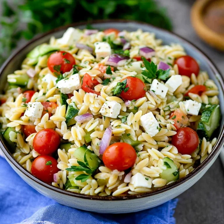 Orzo Pasta Salad Recipe with Feta