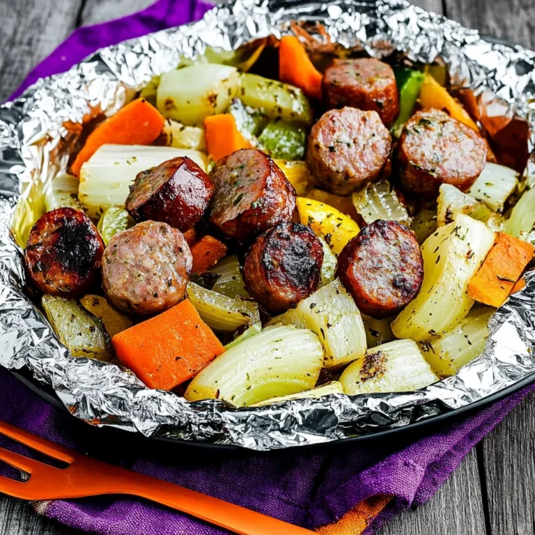 Sausage Foil Packets with Vegetables