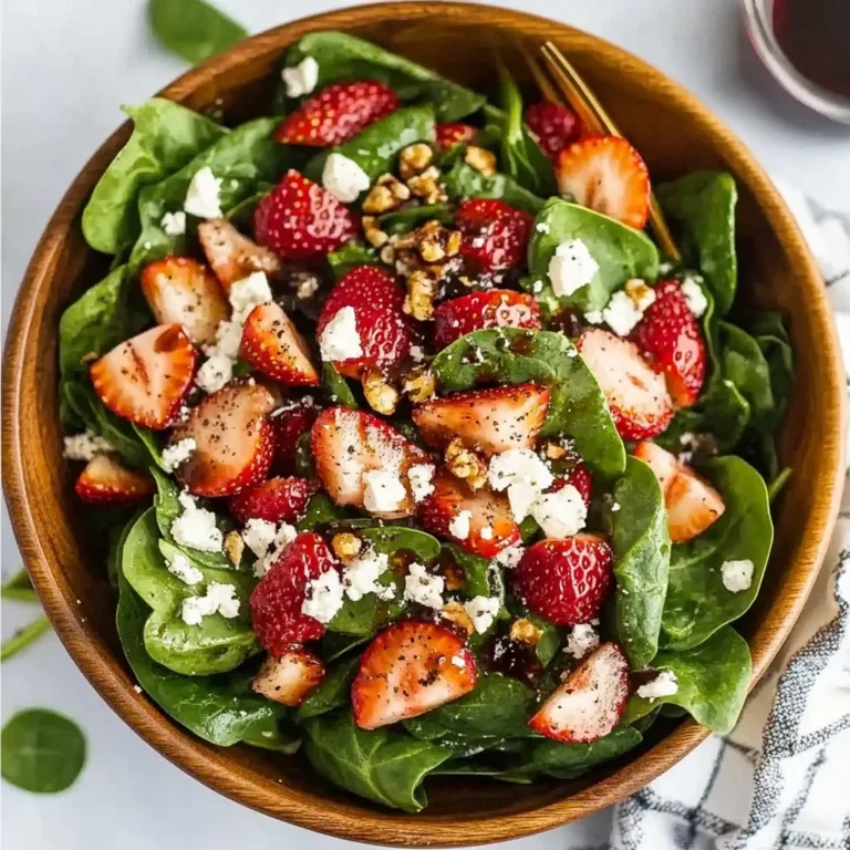 Strawberry Spinach Salad with Strawberry Balsamic