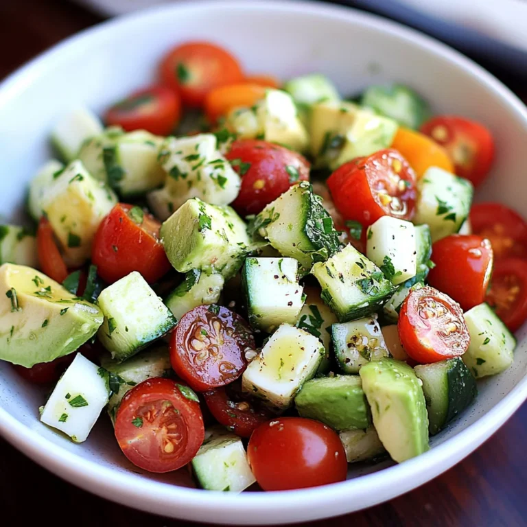 Tomato, Cucumber, Avocado Salad