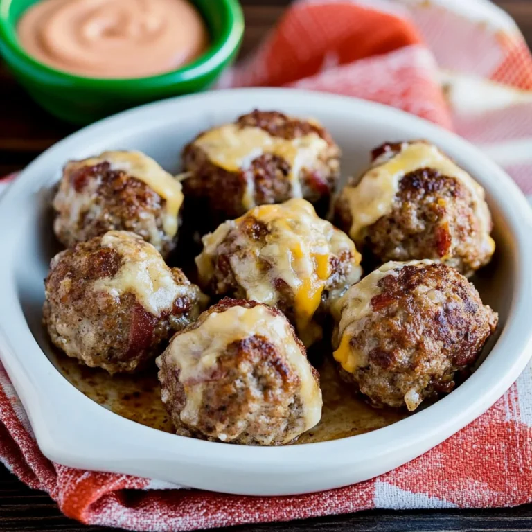 Turkey Bacon Cheeseburger Meatballs