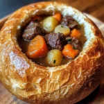 Beef Stew in Bread Bowls
