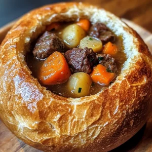 Beef Stew in Bread Bowls