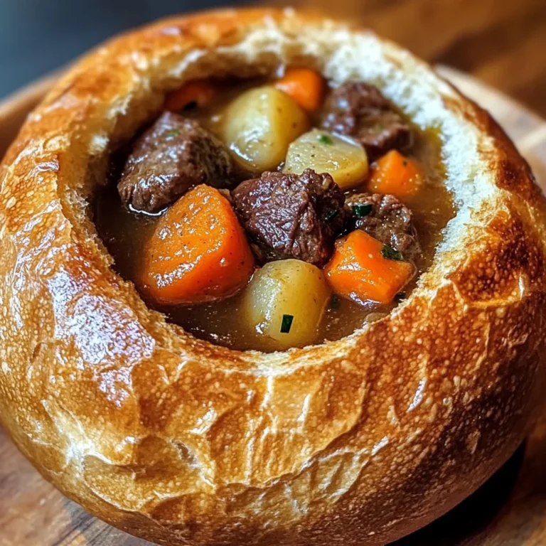 Beef Stew in Bread Bowls