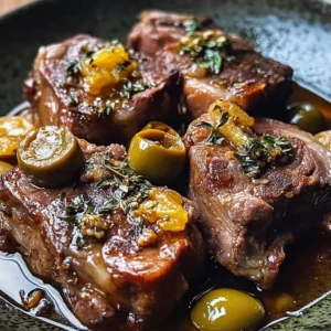 Braised Lamb Neck with Lemon, Olives & Warm Spices