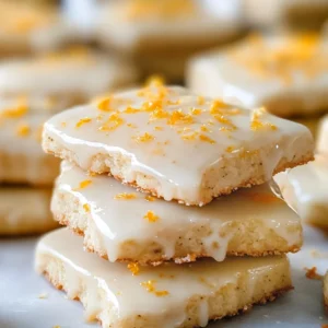 Cardamom Shortbread Cookies with Orange Glaze