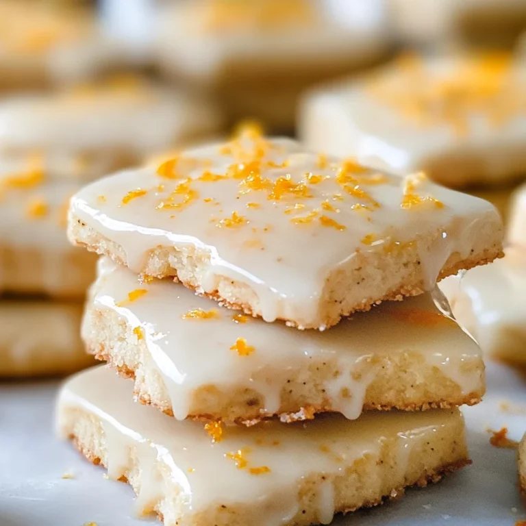 Cardamom Shortbread Cookies with Orange Glaze