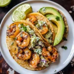 Cilantro Lime Shrimp Tacos with Creamy Slaw