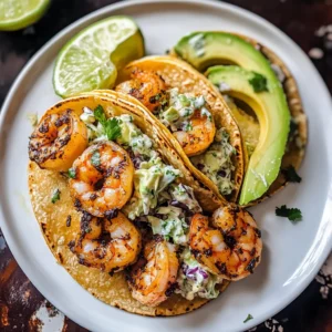 Cilantro Lime Shrimp Tacos with Creamy Slaw